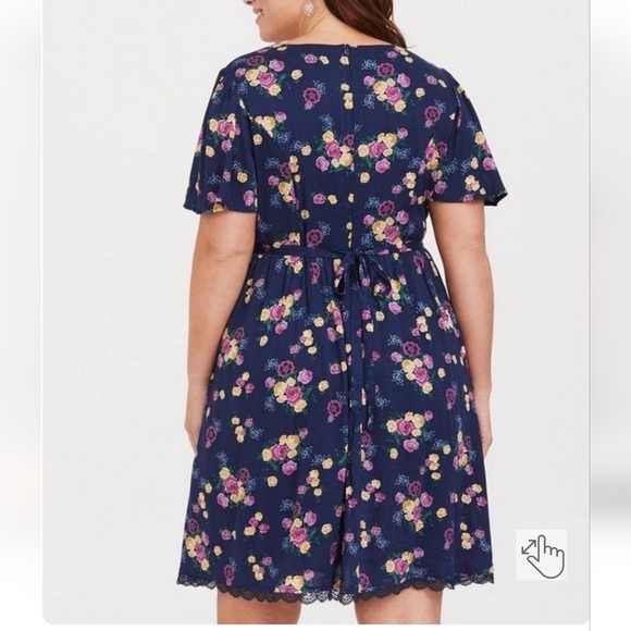 Torrid x Outlander Series Floral Botanical Skater Dress Women's Size 14 - Picture 2 of 13